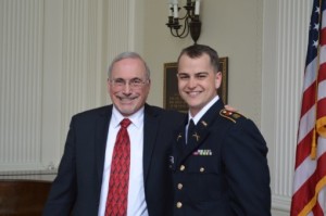 Cadet Riley Dickson with COL(Ret) Edward Filiberti